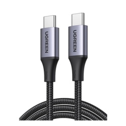 UGREEN 90440 Cable USB-C a USB-C | 2 Metros | Potencia de Carga 240W | 48V/5A | PD3.1 /3.0 | 480 Mbps | Chip E-Market | Carcasa de Aluminio | Nylon Trenzado.