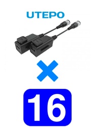 UTEPO TVT4450044 UTEPO UTP101PHD6PAK16 - 16 Pares de transceptores pasivos HD / Distancias: CVI 720p a 300M 1080p a 250M 4MP a 200M 4K a 150M