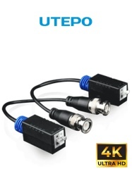 UTEPO TVT445032 UTEPO UTP101PHD - Par de transceptores pasivos 4k (Video Baluns) 8MP con alcance de 4k hasta 160 metros en CVI 4 megapixeles hasta 200 metros y 1080p hasta 250 metros. Incluyen 2 ter
