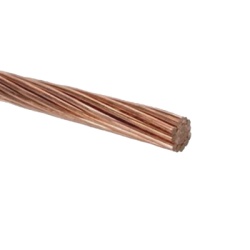 VIAKON A084/100M Cable Electrico de Cobre Desnudo Semiduro 7 Hilos Cal. 2/0 AWG Rollo de 100 m.