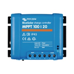 VICTRON ENERGY BSMPPT100/20 BlueSolar MPPT 100/20. Controlador Solar MPPT 20A Voltaje Seleccion Automatica: 12/24/48 Vcc.