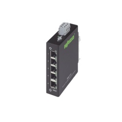 WAGO 852-1111 Switch Industrial ECO / 5 Puertos Gigabit 1000Base-T / Autonegotiation 10/100/1000 Mbps / Auto-MDI/MDI-X / Tabla MAC 8000 Direcciones / Montaje Riel DIN / IP30 / -40Â°C a +70Â°C
