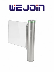WEJOIN WJN0920009 WEJOIN WJTBH301BL - Puerta de Cortesia Abatible Bidireccional Para Alto Flujo 3 Millones de Ciclos 25 - 35 Aperturas por Minuto Aleta de Acrilico Compatible con Cualquier Control