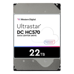 Western Digital (WD) WUH722222ALE6L4 Disco Duro Data Center Ultrastar / 22 TB / 7200 RPM / 6 Gb/s SATA - 12 Gb/s SAS / HelioSeal con Helio / OptiNAND con Flash iNAND / ArmorCache / 2.5M Horas MTBF / 5