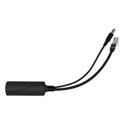 WI-TEK WI-POE51S-48V Splitter PoE / IEEE 802.3af/at / 30W / Puerto Gigabit / Salida DC 12V 2A / Indicadores LED / 95x26x20 mm (3.74x1.02x0.79 in)