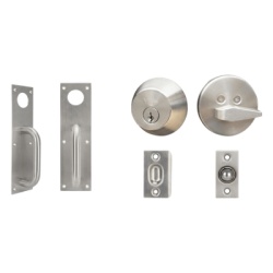 YALE-ASSA ABLOY MX86940 Kit Jaladera / Cerrojo B500P Llave Mariposa / Resbalon Pestillo de Bola Ajustable / Acero Inoxidable y Cromo