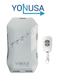 YONUSA YON1250022 YONUSA HS - Energizador de nueva generacion para solucion de cerco electrico. Cubre 500 metros lineales o 100 metros en 5 lineas. Incluye control remoto (encendido/apagado)