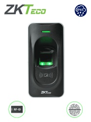 ZKTECO 74097 ZKTECO FR1200 - Lector Esclavo De Huella y Tarjetas ID 125 Khz / Interior / Exterior / Conexion RS485 / Indicador de Estado / Requiere Panel Serie Inbio (no incluye fuente / se energiza d