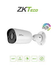 ZKTECO ZKT0030007 ZKTECO BS855P12CS7CMI - Camara IP Bullet Full Color 5MP / Compresion H.265 / Lente 3.6 mm / Alcance IR 20mts / Deteccion Facial / Microfono Integrado / Carcasa metalica / PoE / IP67