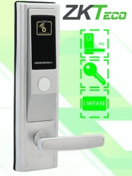 ZKTECO ZKT062015 ZKTECO LH3600R - Cerradura Derecha para Hotel con Tecnologia Mifare 13.56 MHz Compatible con Puertas de 35 a 55 mm de Grosor Estandar Americano con 5 Pestillos de Seguridad