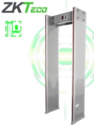 ZKTECO ZKT1110004 ZKTECO D1065 - Arco detector de metal con 6 zonas de deteccion 100 niveles de sensibilidad pantalla LCD de 3.5" contadores de personas y alarmas indicadores LED en ambas vistas