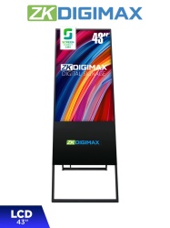 ZKTECO ZKT2080032 ZKDIGIMAX DG03A2F43 Pantalla LCD de 43" tipo Banner Vertical Full HD Android 11 Brillo 350 nits Vida util 30 000 h Ideal para Publicidad Digital en Retail y Servicios