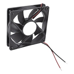 259-1472-ND Ventilador Anticondensante Axial Cuadrado / 12Vcc / 120x120x25 mm / 75.0 CFM / 2200 RPM / 1.9 W / 0.39x0.39x0.08 pies