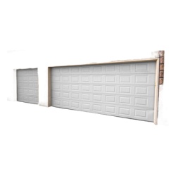 AccessPRO GARAGE107-SC Puerta de Garage de alta calidad Color blanco 10X7 pies AISLADA Estilo Americana CUADRO CORTO.