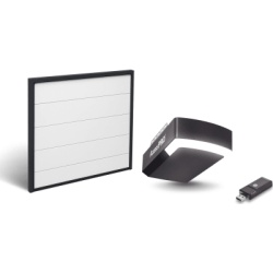 AccessPRO KIT-DOOR-88 Kit Puerta de Garage 8x8 Pies (2.44 x 2.44 m) / Motor DC 1/2 HP / Insulada / Activación WiFi / Hasta 50 Controles / Lámina Calibre 26