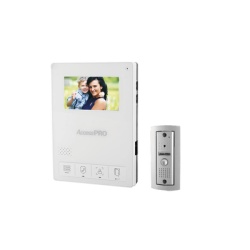 AccessPRO TV-PRO-400AW Kit de Videoportero / Frente de Calle Antivandalismo / Camara 900TVL para Baja Iluminacion / Pantalla Alta Resolucion / Control