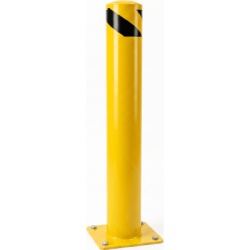 AccessPRO XB-114-1250 Bolardo Fijo de Acero / Diámetro 114 mm / Altura 1250 mm / Pared 2 mm / Base Soldada 150 x 150 mm / Pintura en Polvo