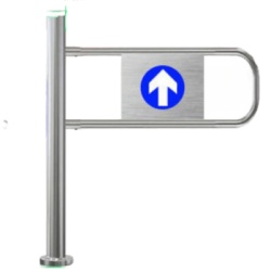AccessPRO XT-SG-76L Torniquete de Vaivén Manual / Un Solo Sentido / Acero Inoxidable Cepillado / Apertura por Empuje / Ancho de Paso 1000 mm a 2000 mm / Cierre Automático