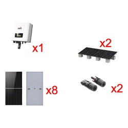 AFORE HNS5000TLKIT1 Kit Solar Interconexion 5kW 220Vca / Inversor AFORE / 8 Paneles de 645W / Montaje Incluido