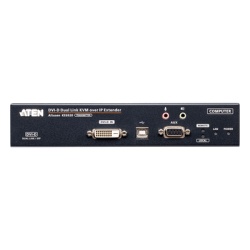ATEN KE6920T Transmisor KVM over IP 2K DVI-D Dual-Link | Dual SFP | PoE | Resolución hasta 2560 x 2048 | Transmisión sin pérdidas | Alimentación redundante | Gestión Centralizada CCKM