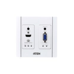 ATEN VE2812AUST Transmisor HDBaseT | HDMI y VGA | Placa de Pared US / PoH (4K a 100 m) | (HDBaseT Class A) (PoH PD)