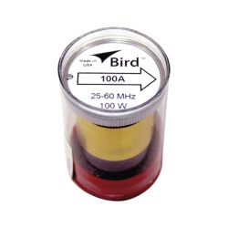 BIRD TECHNOLOGIES 100A Elemento de 100 Watt en Linea 7/8" para Wattmetro BIRD 43 en Rango de Frecuencia de 25 a 60 MHz.