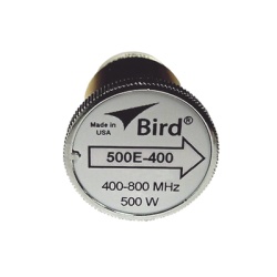 BIRD TECHNOLOGIES 500E-400 Elemento de 500 Watt en Linea 7/8" para Wattmetro BIRD 43 en Rango de Frecuencia de 400 a 800 MHz.