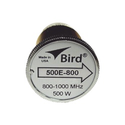 BIRD TECHNOLOGIES 500E-800 Elemento de 500 Watt en Linea 7/8" para Wattmetro BIRD 43 en Rango de Frecuencia de 800 a 1000 MHz.