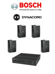 BOSCH RBM1390035 BOSCH M_KITU604UC15B - Kit de Audio / Amplificador Mixer 60W / 4 Bocinas 15W Negras