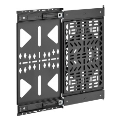 BRATECK APM-10-01 Montaje Deslizante de Almacenamiento AV | Capacidad de Carga 10 kg (22 lbs) | Rango de Deslizamiento 300 mm | Fabricado en Acero | Sistema de Sujecion Quick-Release sin Herramientas