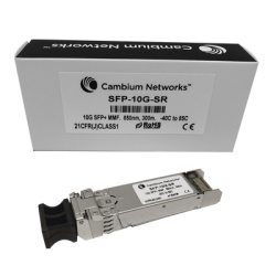 CAMBIUM NETWORKS SFP-10G-SR Transceptor MiniGbic SFP+ 10 Gbps Multimodo distancia hasta 300m conector LC