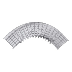CHAROFIL CH-C90-54/50EZ Curva Pre-Fabricada Horizontal de 90° con medidas de 54 mm de Peralte y 50 mm Ancho (54/50 mm)