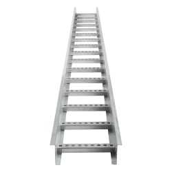 CHAROFIL CH-E89PX12AK Escalera de Aluminio Portacables / Perfil Z / Peralte 3 1/4" /Paso 9" / Ancho 12" / 3.66 metros / Capacidad Max. 274 Cables / Incluye Cople Union y Tornilleria (CHEZ314P9X12AK)