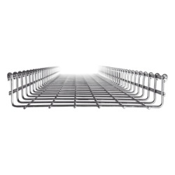 CHAROFIL MG-50-435EZ Charola Tipo Malla 66/300 mm Acabado Electro Zinc Hasta 315 Cables Cat6 Tramo de 3 Metros