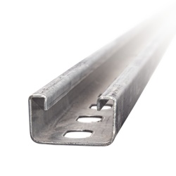 CHAROFIL UNP-4X2-U30-EZ Unicanal perforado 4x2 3000 mm con acabado Electro Zinc