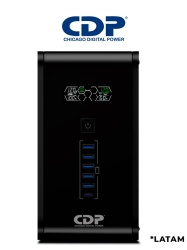 CHICAGO DIGITAL POWER CDP084032 CDP R-Smart2010 - UPS de 2000VA / 1200W con pantalla LCD 10 terminales de salida: 5 con respaldo y AVR y 5 con supresion de picos.