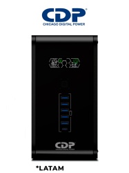 CHICAGO DIGITAL POWER CDP2360008 CDP R-Smart751 - UPS / 750VA / 375W / 10 Terminales de salida / 5 Salidas con respaldo de bateria y AVR / 5 Salidas con supresion de picos / Pantalla LCD /