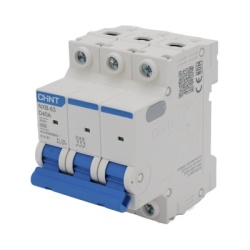 CHINT NXB633PD40 Pastilla para Riel Din 3 Polos 40 Amp Vca:110/415v 6kA Catalogo: NXB633PD40.