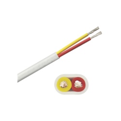 COBRA WIRE & CABLE B7W14T-20-100 Rollo de cable plano grado marino calibre 14 de 2 conductores (rojo y amarillo) de 100 pies (30.48 m).
