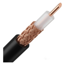 CONDUMEX 800021/100M Cable Coaxial RG58/U | Bobina de 100 metros | Conductor Cobre 20 AWG | Malla 95% | Impedancia 53 ? | Atenuacion 55.9 dB/100m @ 1000 MHz | Certificacion UL & ETL