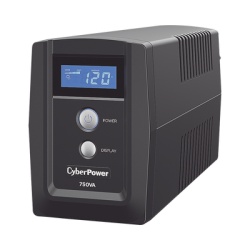 CYBERPOWER OM750ATLCD UPS de 750 VA/300 W Topologia Linea Interactiva Entrada 120 Vca NEMA 5-15P y 6 Salidas NEMA 5-15R Con Regulador de Voltaje (AVR)