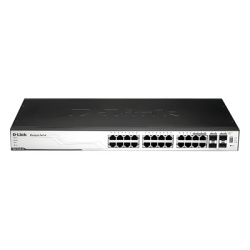 D-LINK DGS310024P Switch Inteligente Gigabit Ethernet Administrables. PoE IEEE 802.3 de 20 Puertos y Gigabit al mismo tiempo.