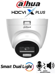 DAHUA DH-HAC-HDW1200TRQN-IL-T - Cámara Domo de 2 Megapíxeles/ 1080p y Lente de 2.8mm con Apertura de Hasta 111 Grados, Audio Bidireccional, Micrófono y Bocina Integrados, Smart Dual Light 25 Metros, DWDR, Material de Policarbonato - Img 2