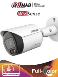 DAHUA DHT0030101 DAHUA IPC-HFW2449S-S-IL - Camara Bullet IP 4 Megapixeles/ Iluminador Dual InteligenteFull Color/ WizSense/ Lente de 2.8mm/ 95 Grados/ Microfono Integrado/ 30 Mts de IR y Luz Visible/