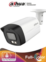 DAHUA DHT0290075 DAHUA HAC-HFW1239TLMN-IL-A - Camara Bullet de 2 Megapixeles/ Iluminador Dual Inteligente Full Color/ Lente de 2.8 mm/ 107 Grados de Apertura/ Microfono Integrado/ 40 Metros de Ilumin