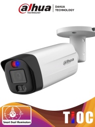DAHUA DHT0290077 DAHUA HAC-ME1509THN-A-PV-S2 - Camara Bullet TioC de 5 Megapixeles/ Iluminador Dual InteligenteDisuasion Activa con Luz Roja y Azul/ Lente de 2.8mm/ 111 Grados/ 40 Metros de Iluminacio