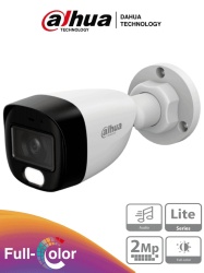 DAHUA DHT0290098 DAHUA HAC-HFW1209CN-A-LED-S3 - Camara Bullet Full Color 1080p/ Llente de 2.8 mm/ 107.8 de Apertura/ Microfono Integrado/ 30 Metros de Luz Visible/ DWDR/ Starlight/ IP67/ Compatible co