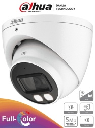 DAHUA DHT0300011 DAHUA HAC-HDW1509TN-A-LED-0360B - Camara Domo Full Color de 5 MP con lente de 3.6 mm y microfono integrado. Ofrece iluminacion LED hasta 40 metros tecnologia Starlight y resistencia