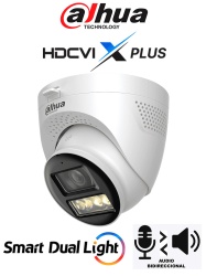 DAHUA DHT0300092 DAHUA DH-HAC-HDW1801TQN-IL-T - Camara Domo 4K/ HDCVI X PLUS/ Audio Bidireccional/ Apertura de Hasta 106 Grados/ Iluminacion Dual Inteligente de Hasta 40Mts con IR o Luz Calida/ WDR R