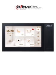 DAHUA DHT2210008 DAHUA VTH2421FB-P - Monitor IP tactil de 7" Serie Pro con 8GB de memoria embebida PoE estandar ranura MicroSD soporta llamada grupal videos mensajes 6 entradas/salidas de alarm